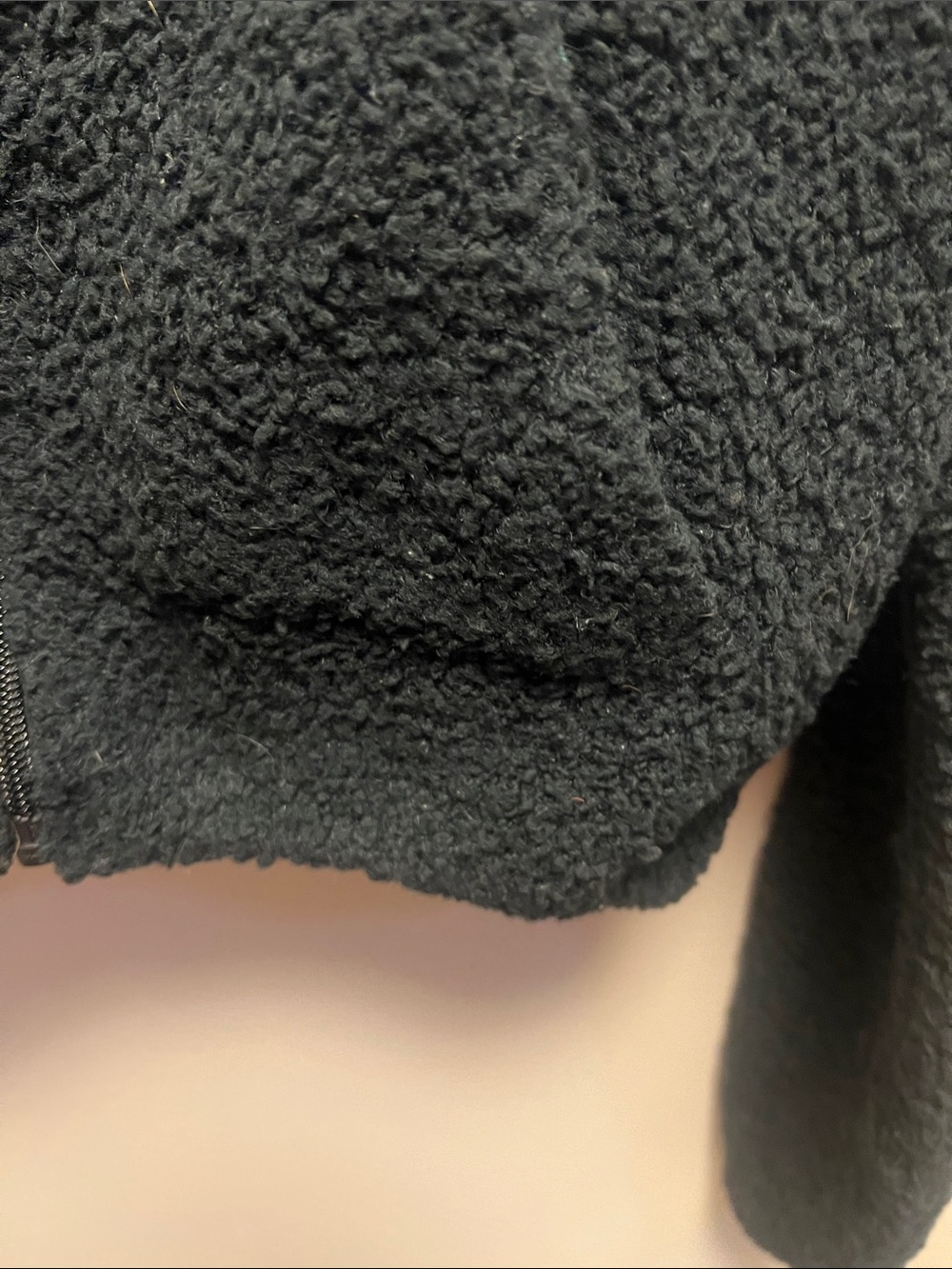 SKIMS Teddy Bear Black Cozy Soft Zip Up - Picture 2 of 5